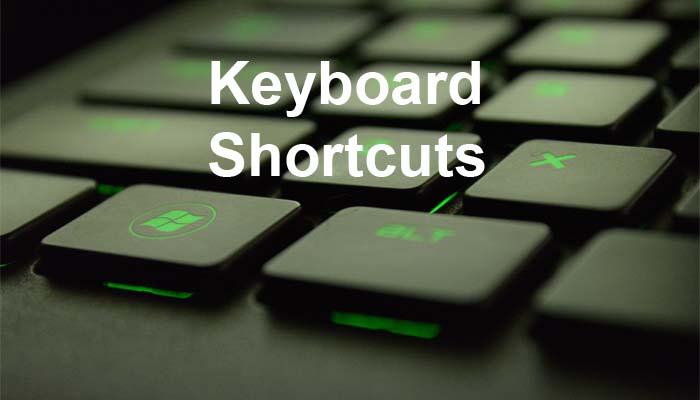 keyboard shortcuts