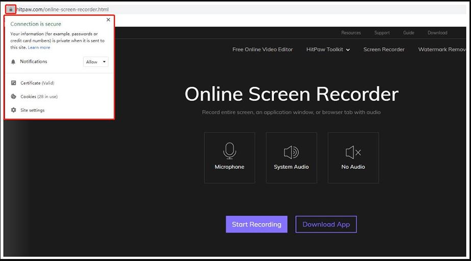 free screen recorder no watermark – hitpaw online screen recorder