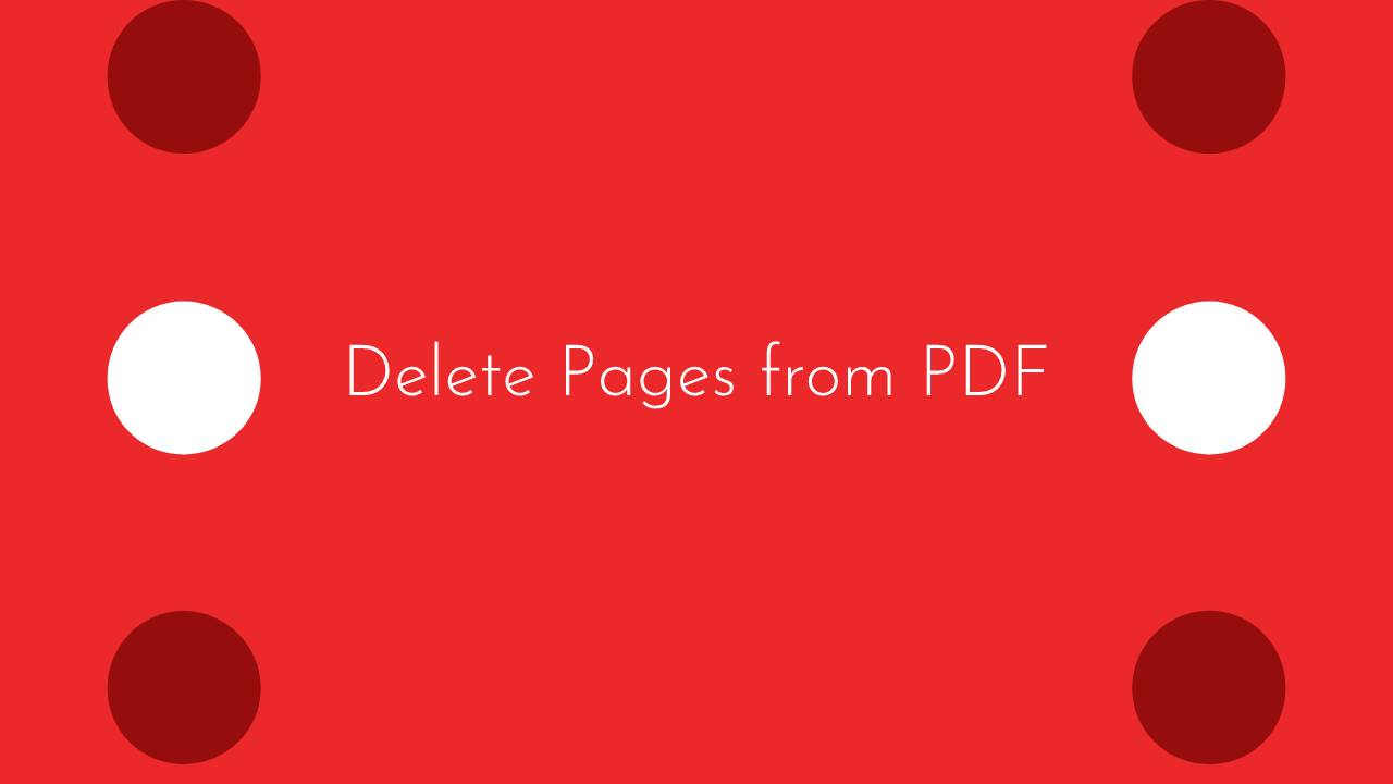 how to delete pages from pdf