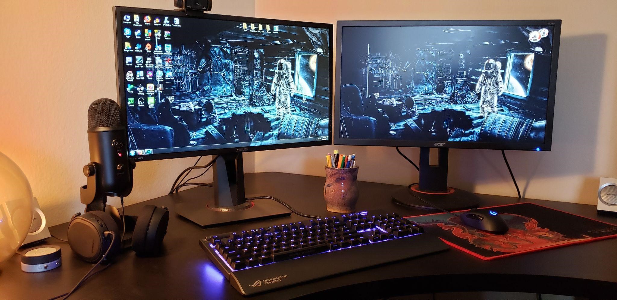 dual monitor set up