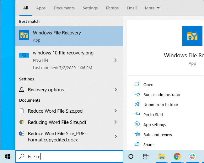 recover files