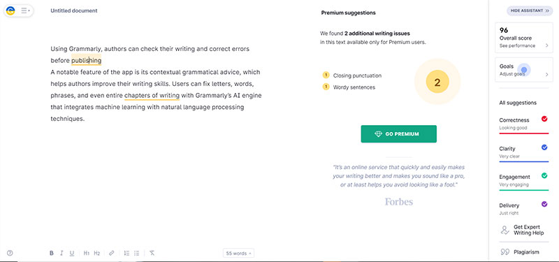 grammarly features