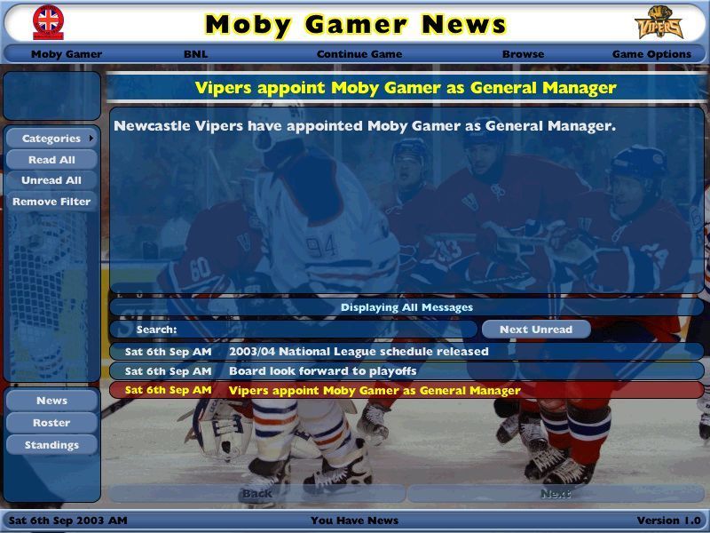 NHL Eastside Hockey Manager