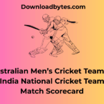 Australia vs India cricket match scorecard