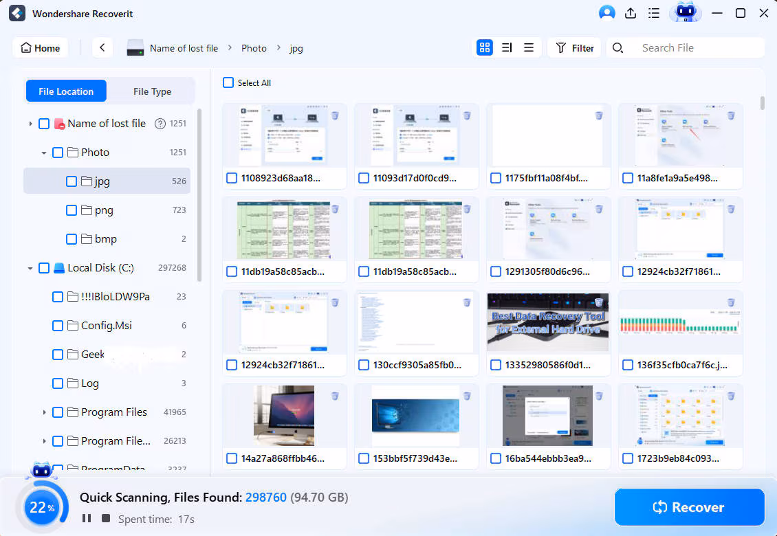 initiate the scanning procedure